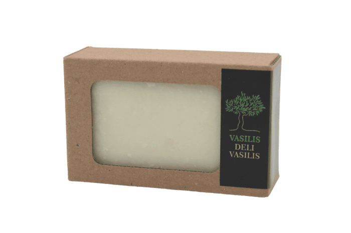 Handgeschöpfte Olivenölseife in Schachtel
